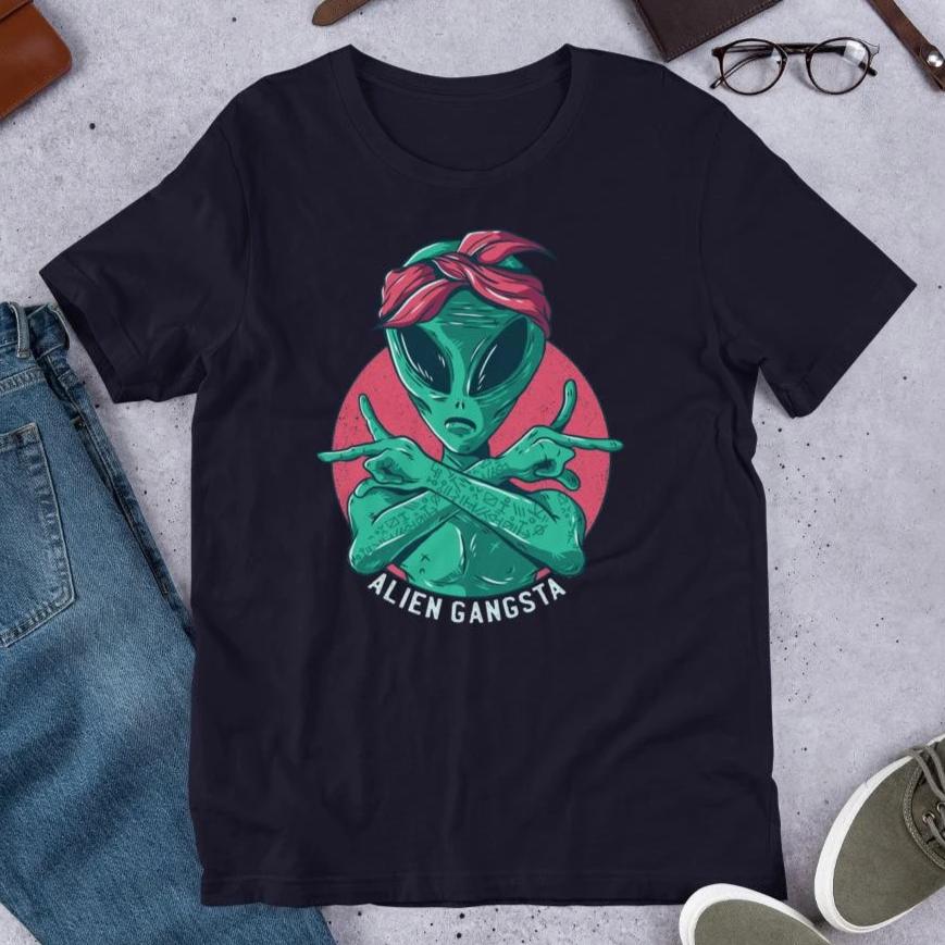 Alien Gangsta Half Sleeve T-Shirt