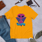Greetings Humans Half Sleeve T-Shirt — Gold