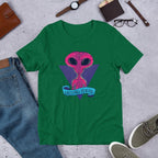 Greetings Humans Half Sleeve T-Shirt — Green
