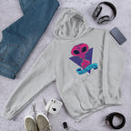 Greetings humans Unisex Hooded Sweatshirt — Grey