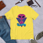 Greetings Humans Half Sleeve T-Shirt — Yellow