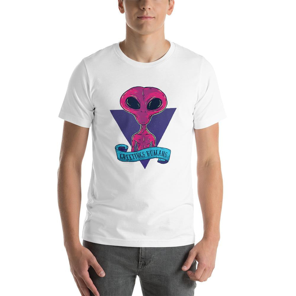 Greetings Humans Half Sleeve T-Shirt — detail view 11