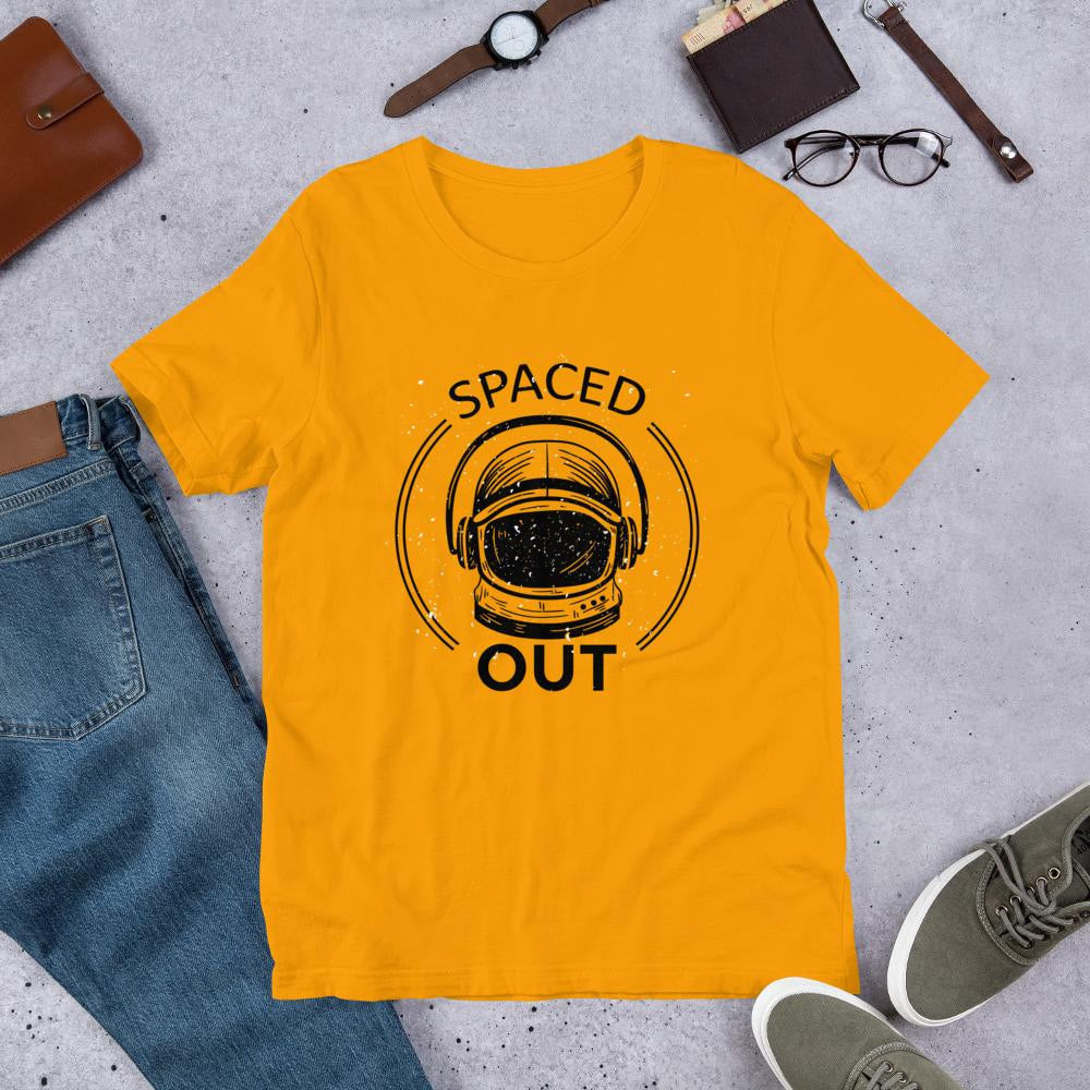 Spaced Out Half Sleeve T-Shirt — Gold