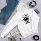 Spaced Out Unisex Hooded Sweatshirt — White