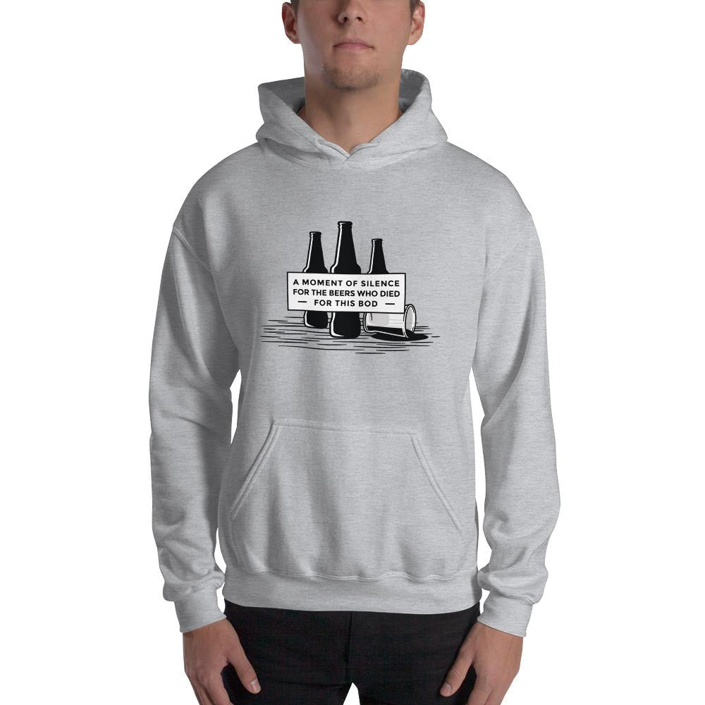 Beer Quote Unisex Hooded Sweatshirt — detail view 2