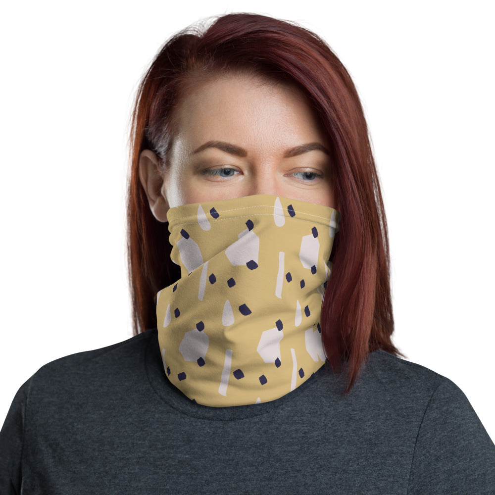 Splash & Dots Neck Gaiter #Mint-Yellow