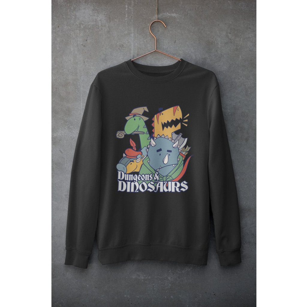 Dungeons & Dinosaurs Unisex Sweatshirt — Black