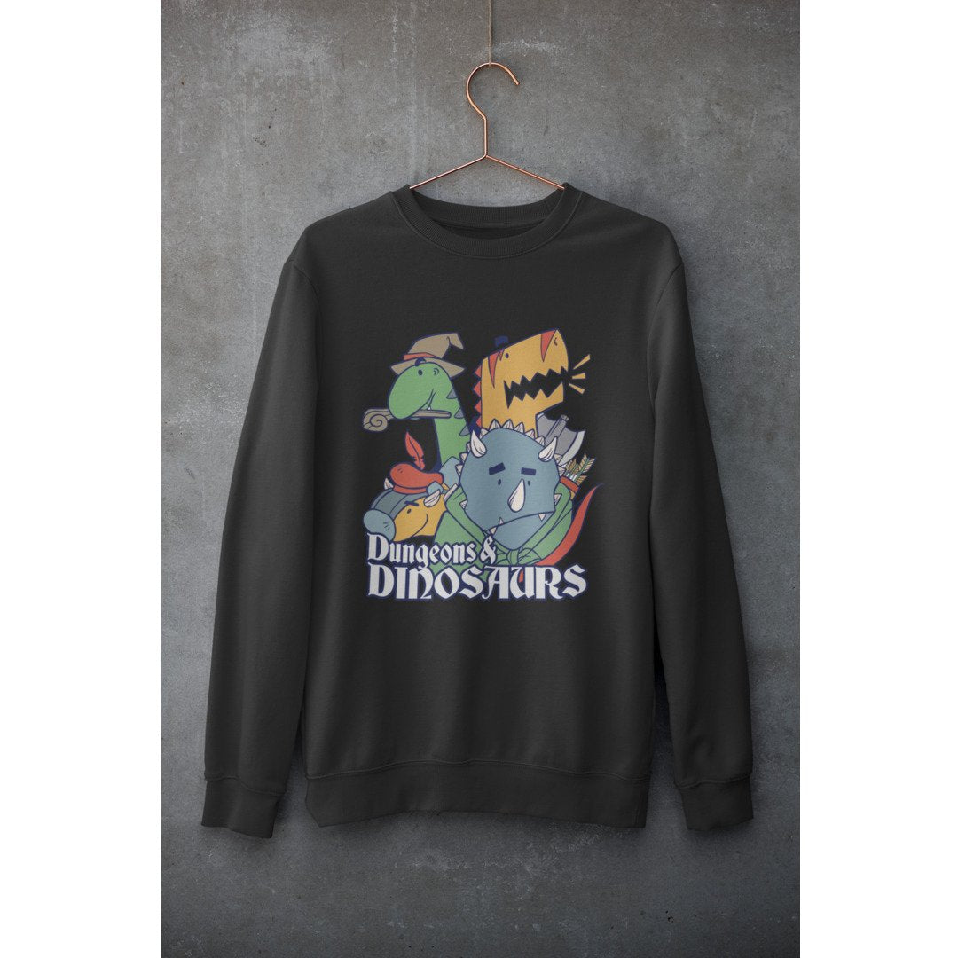 Dungeons & Dinosaurs Unisex Sweatshirt — Black
