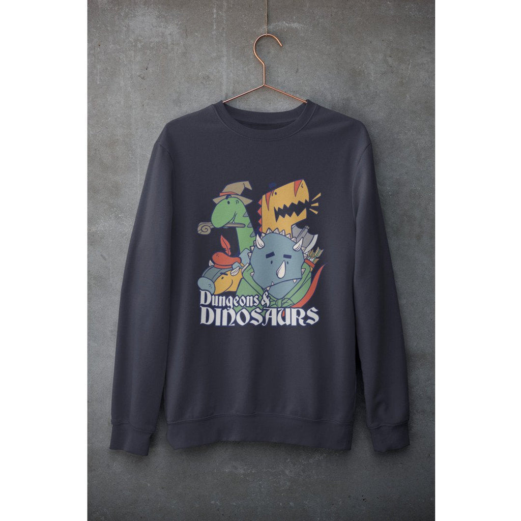 Dungeons & Dinosaurs Unisex Sweatshirt — Navy