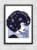 Universe Girl Framed Poster — A3 12 X 18 Inch