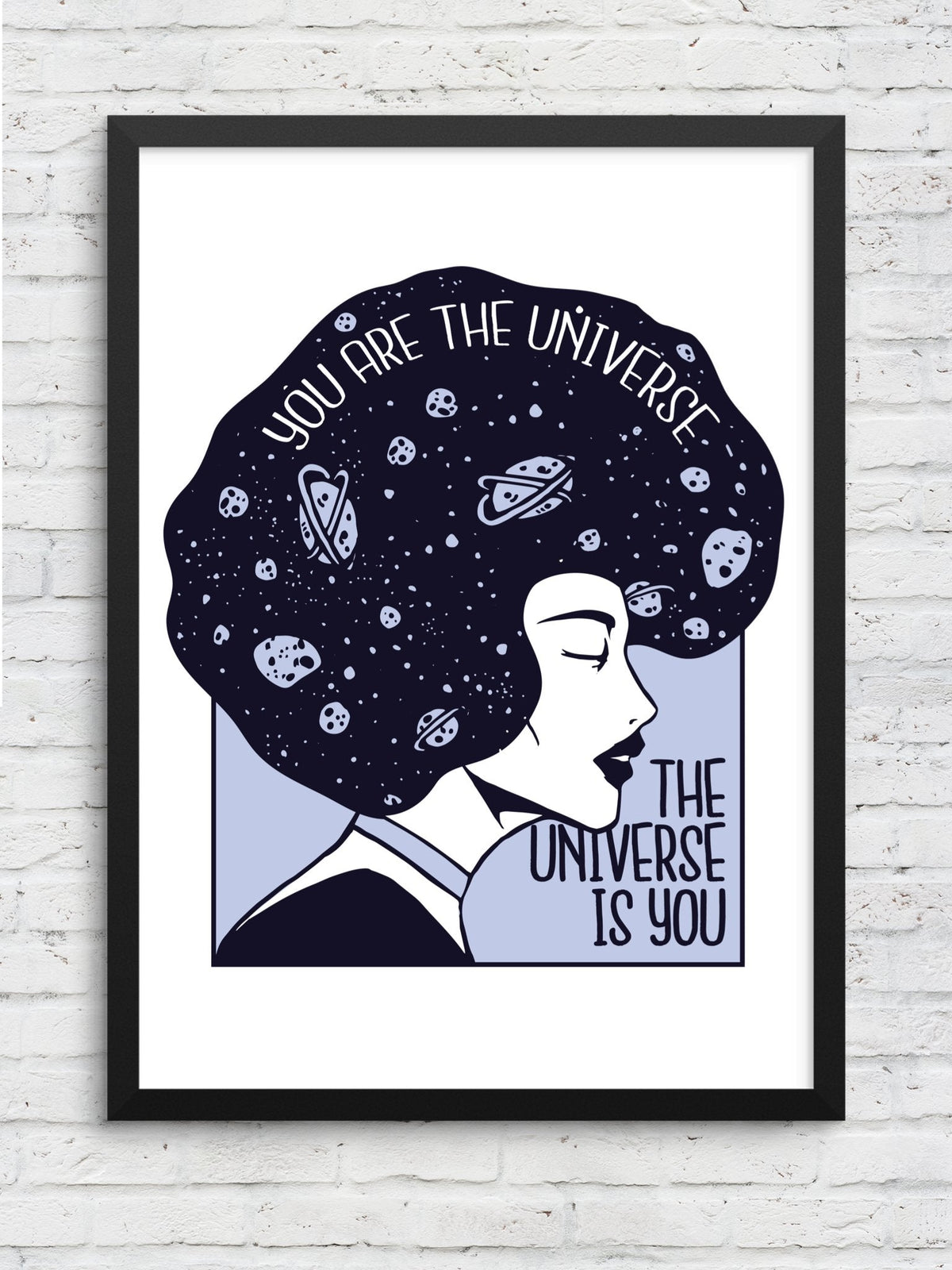Universe Girl Framed Poster — A3 12 X 18 Inch