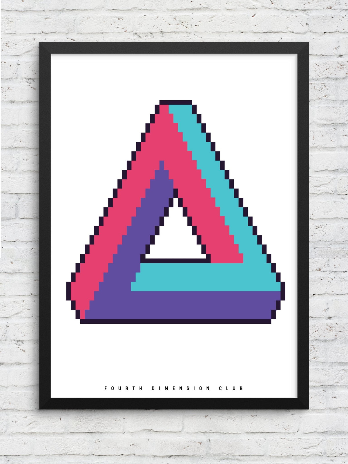 Retro Infinite Triangle Framed Poster — A3 12 X 18 Inch