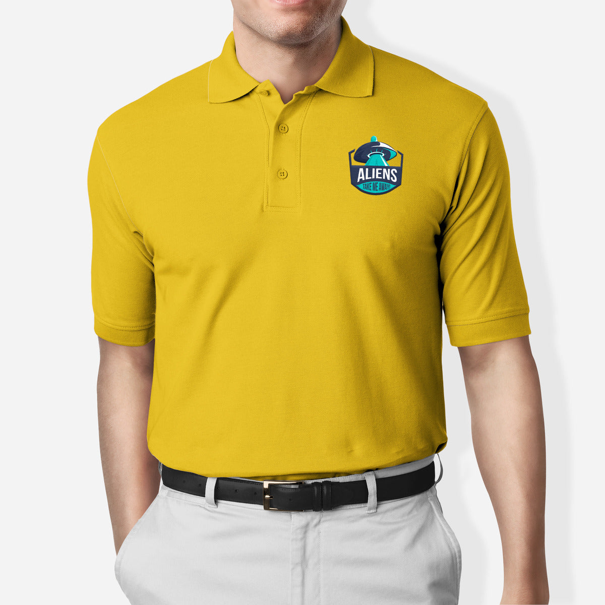 Aliens Take Me Away Polo T-Shirt