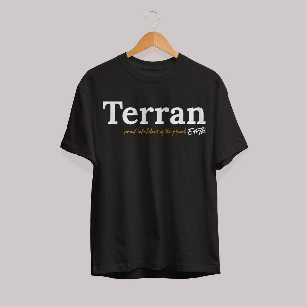 Terran Unisex Half Sleeve T-Shirt — Black