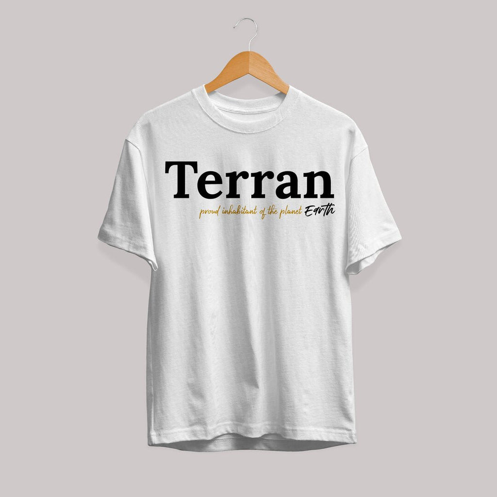 Terran Unisex Half Sleeve T-Shirt — White