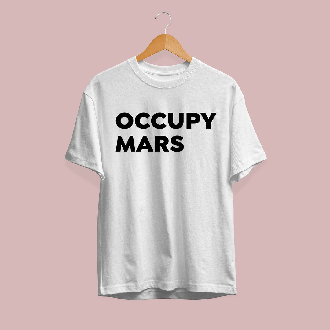 Occupy Mars Unisex Half Sleeve T-Shirt #Plus-sizes