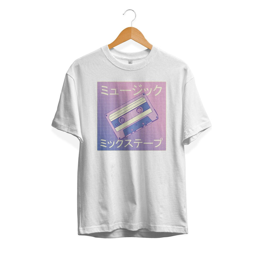Vaporwave Mix-tape Half Sleeve T-Shirt — Men