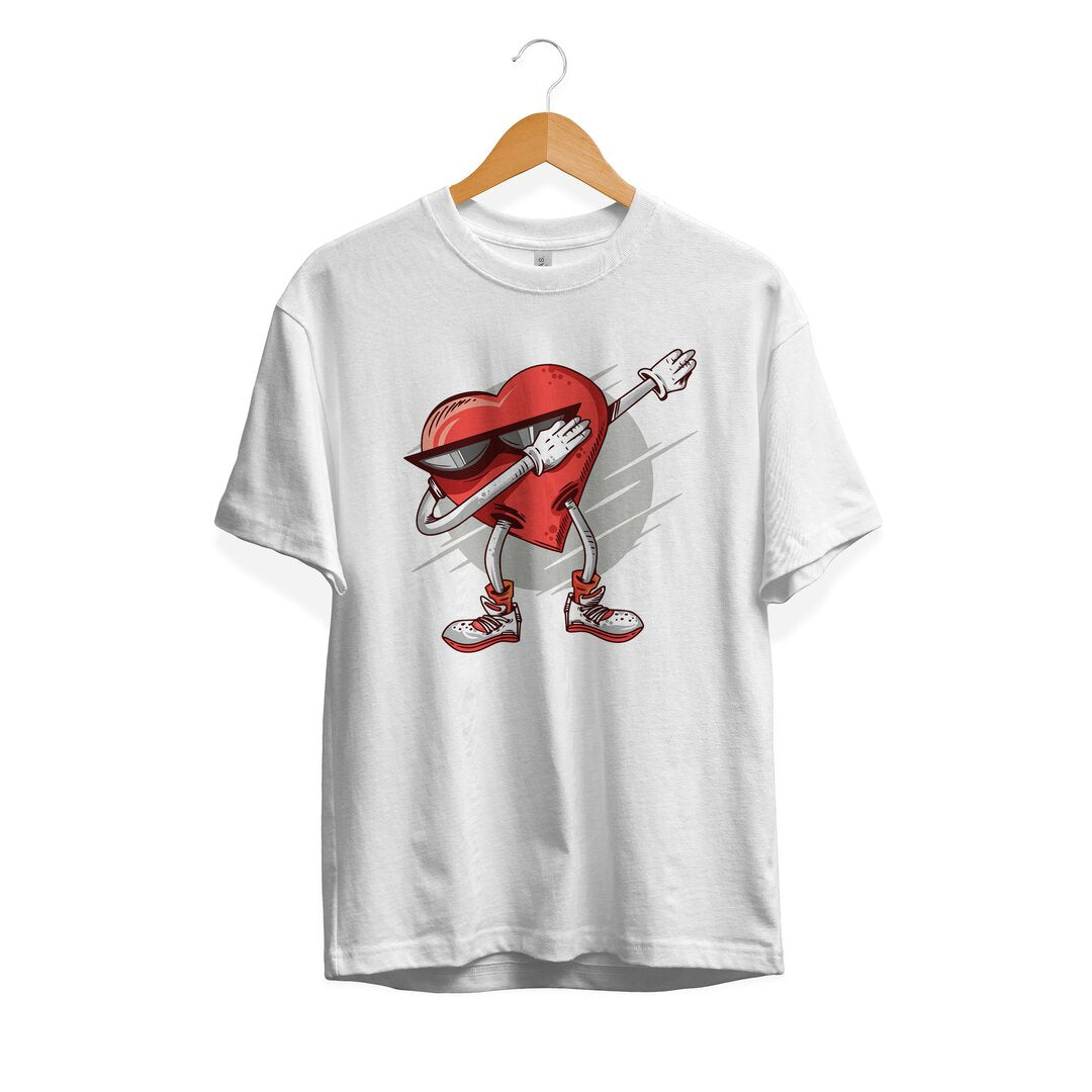 Dabbing Heart Half Sleeve T-Shirt — Men