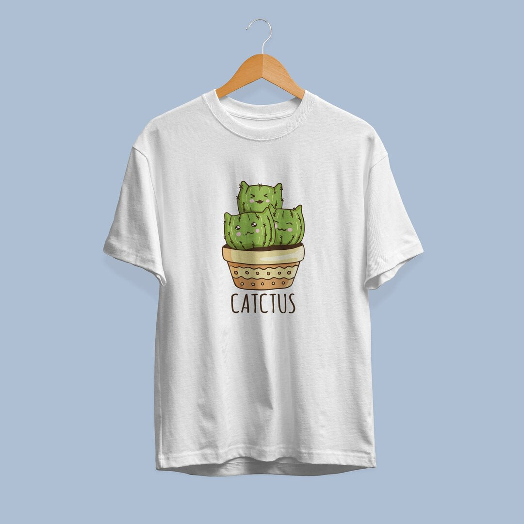Cute CATctus Half Sleeve T-Shirt