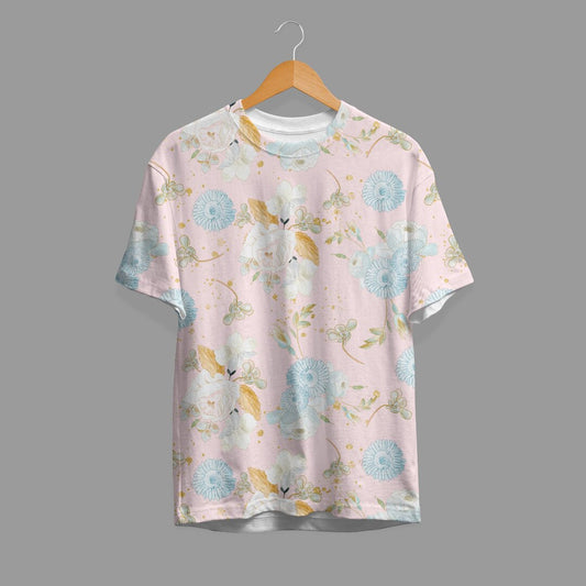 November Flowers Pattern T-Shirt #Vibrant
