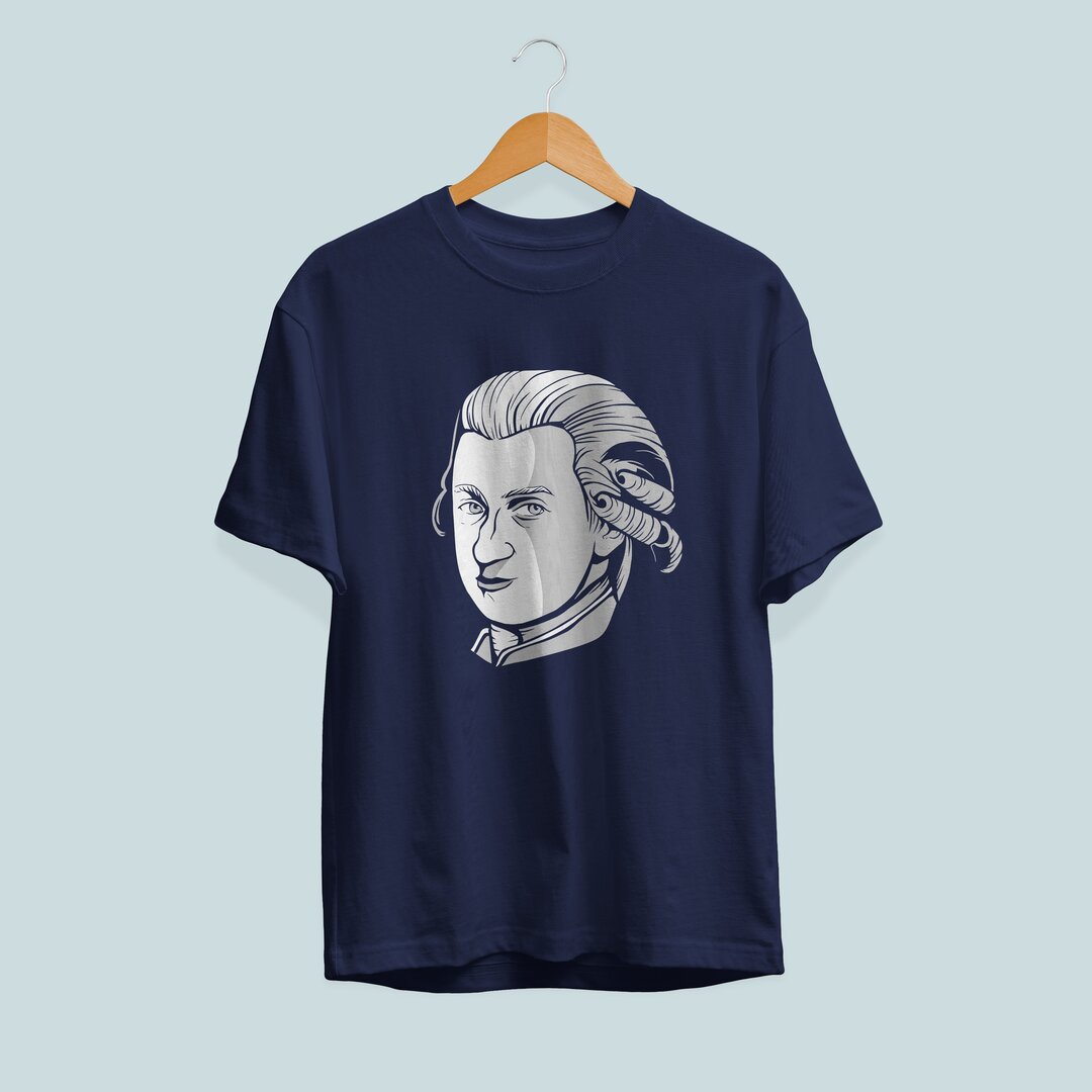 Mozart Half Sleeve T-Shirt — Navy