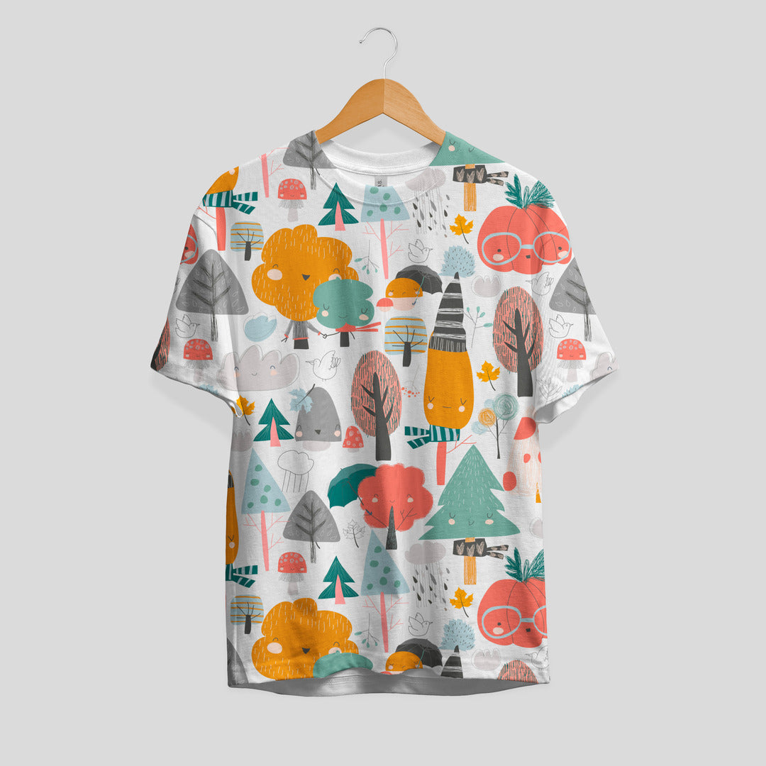 Autumn Trees Pattern T-Shirt