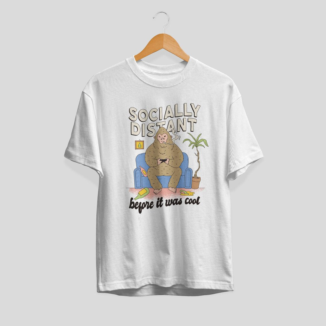 Social Distant Bigfoot Half Sleeve T-Shirt