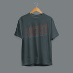 Nerd Unisex Half Sleeve T-Shirt — Steel Grey