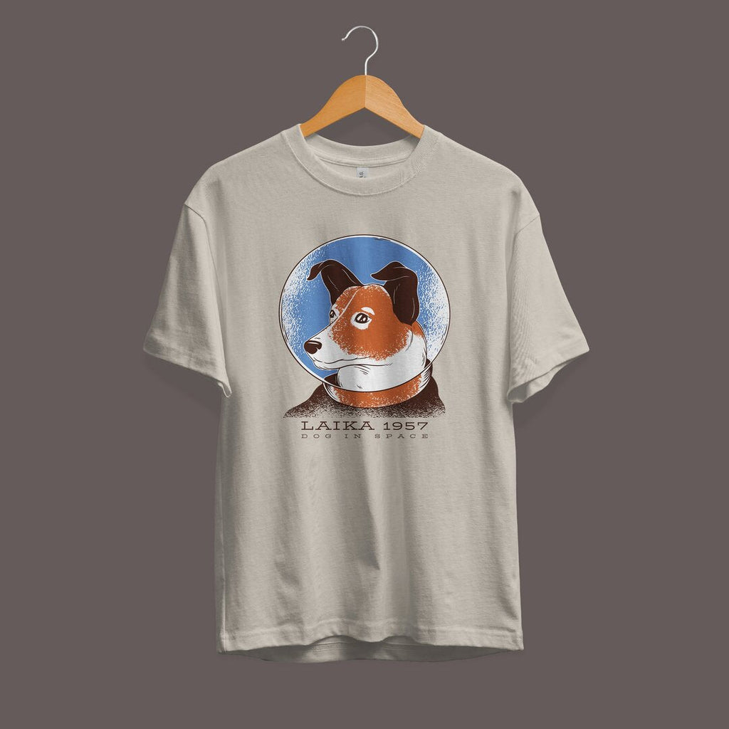 Laika 1957 Unisex Half Sleeve T-Shirt — Grey
