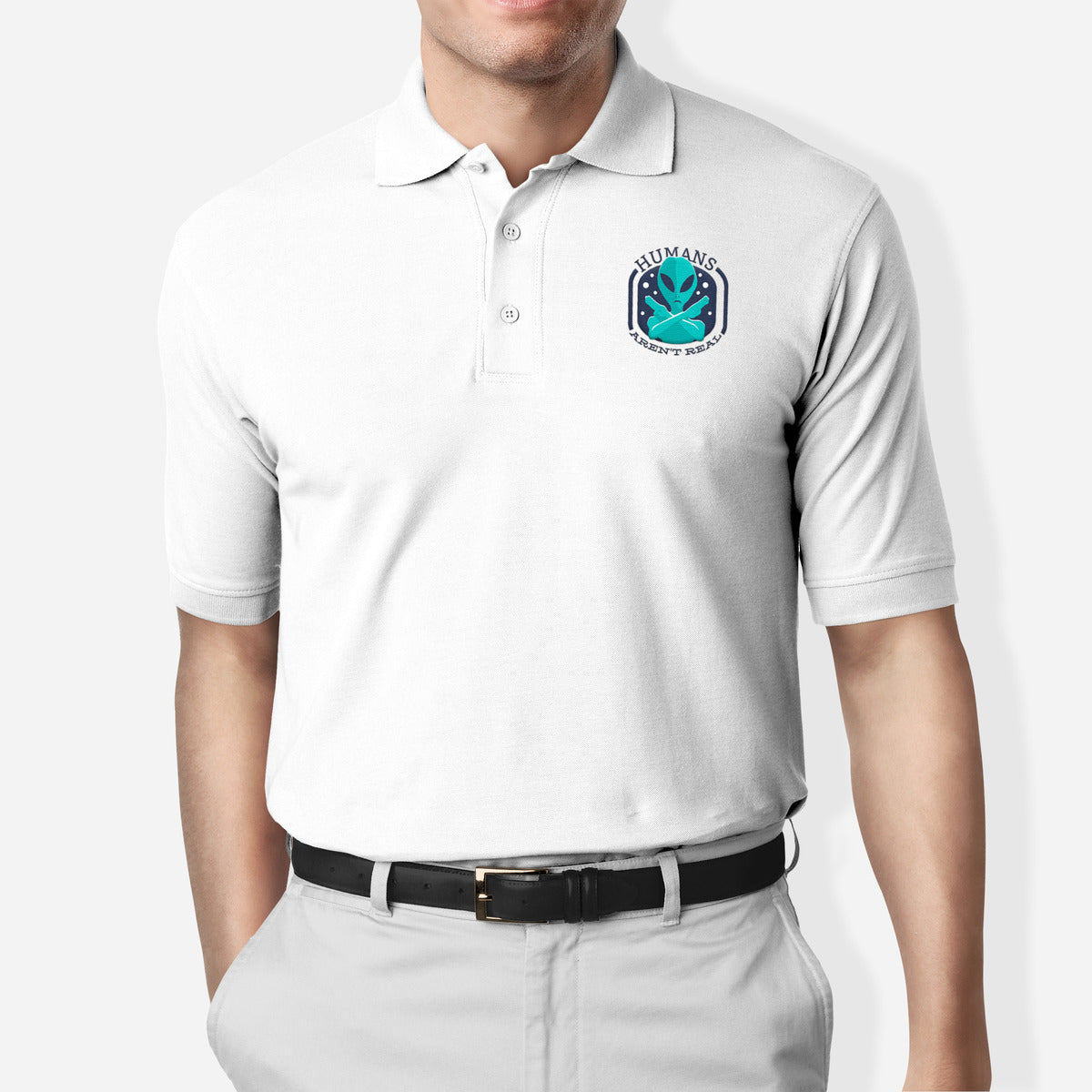 Humans Aren't Real Polo T-Shirt
