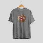 Jupiter Cartoon Unisex Half-Sleeve T-Shirt — Grey
