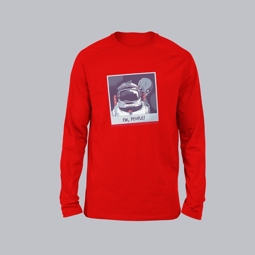 Ew, People Full Sleeve T-Shirt — detail view 3