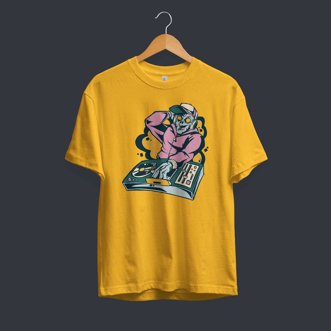 Zombie DJ Half Sleeve T-Shirt — Men