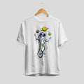 Astronaut Juggler Half Sleeve T-Shirt — White