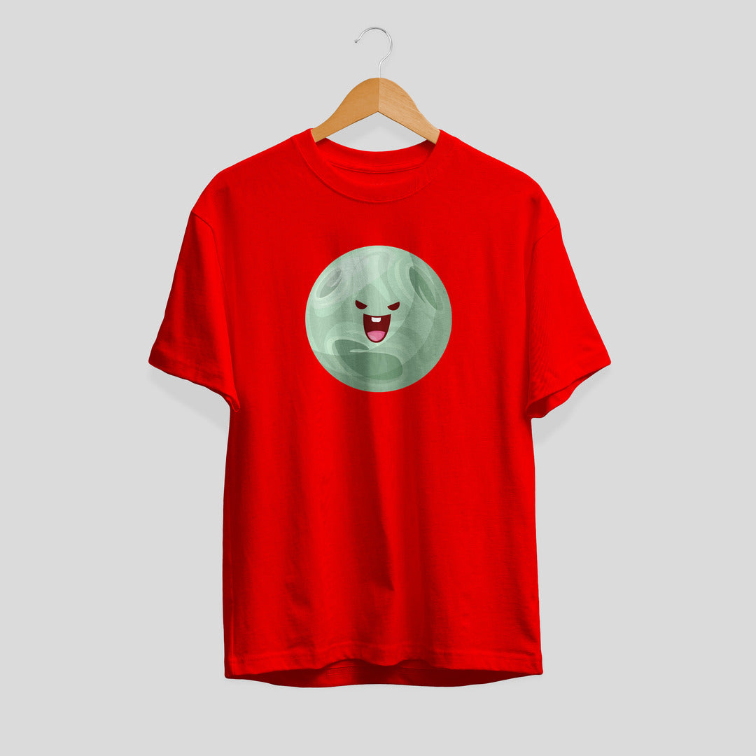 Venus Cartoon Unisex Half-Sleeve T-Shirt — Red