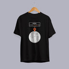 Moon Location Half Sleeve T-Shirt — Black