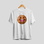 Mars Cartoon Unisex Half-Sleeve T-Shirt — White