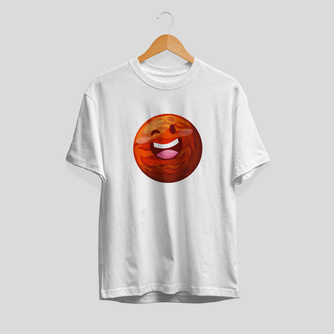 Mercury Cartoon Unisex Half-Sleeve T-Shirt — White