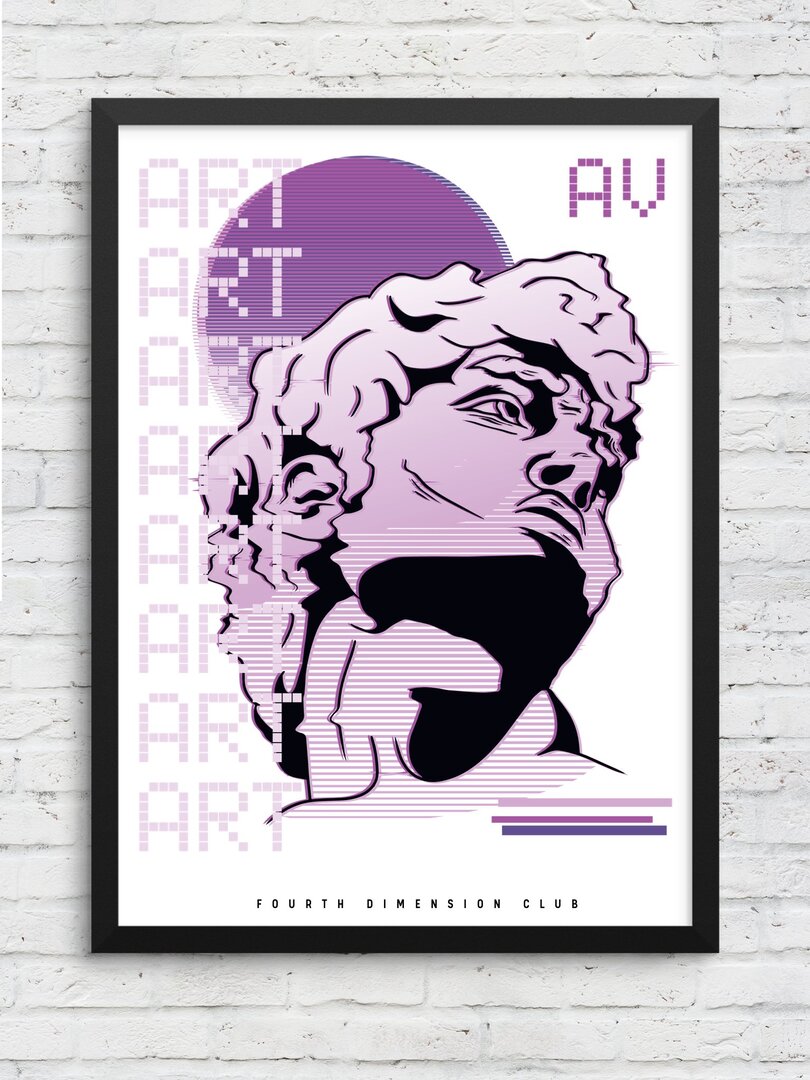 Vaporwave Art Framed Poster — A3 12 X 18 Inch