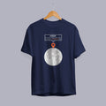 Moon Location Half Sleeve T-Shirt — Navy