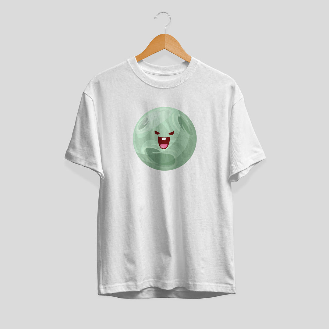 Venus Cartoon Unisex Half-Sleeve T-Shirt — White