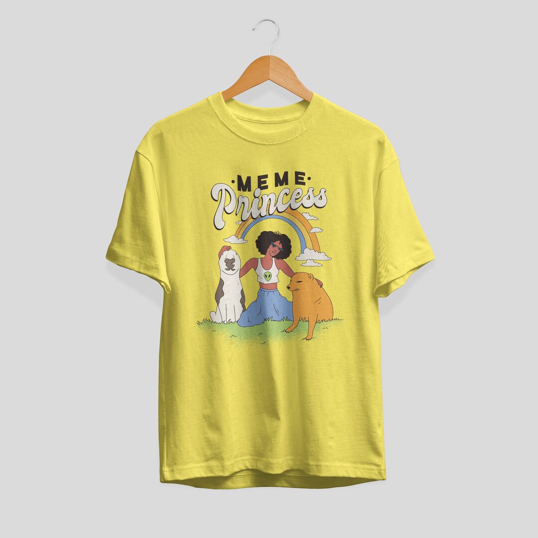 Meme Princess Unisex Half Sleeve T-Shirt #Plus-sizes