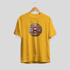 Jupiter Cartoon Half-Sleeve T-Shirt — Yellow