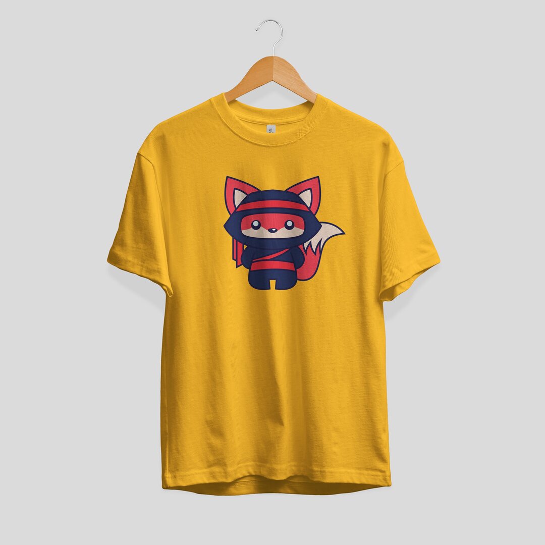 Fox Ninja Half Sleeve T-Shirt — Men