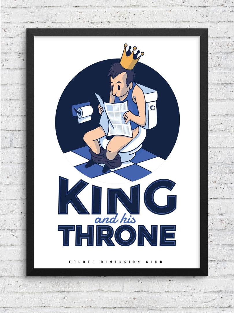 King & His Throne Framed Poster — A3 12 X 18 Inch
