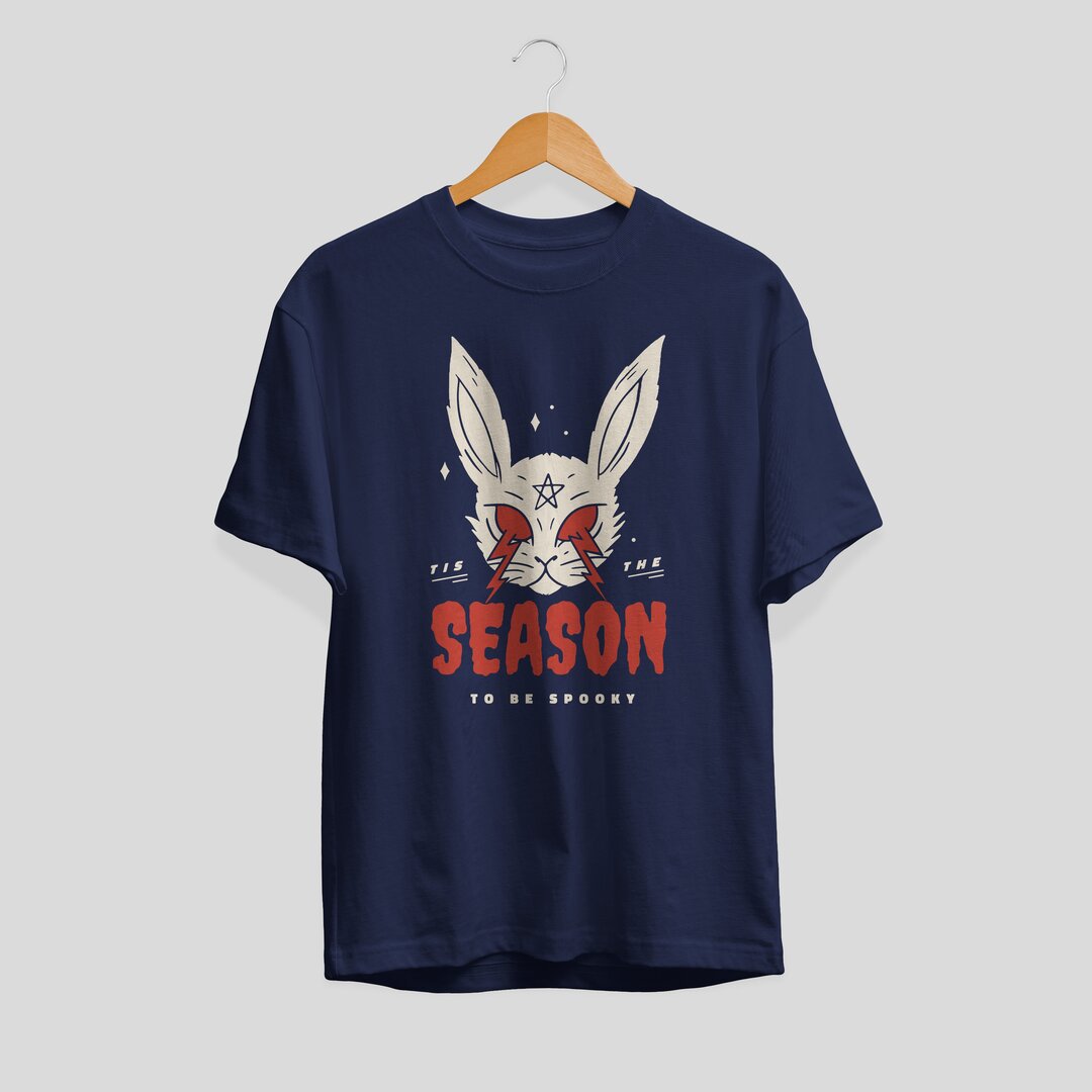 Scary Halloween Rabbit Unisex Half Sleeve T-Shirt