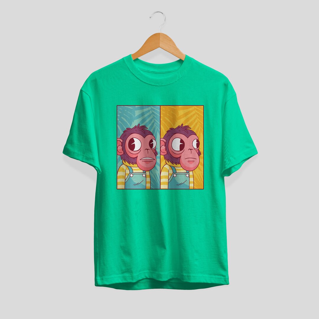 Awkward Monkey Unisex Half Sleeve T-Shirt #Plus-sizes