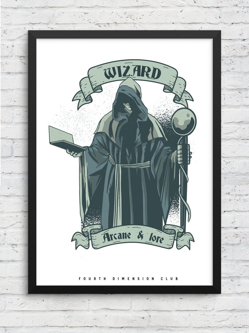 Wizard Framed Poster — A3 12 X 18 Inch