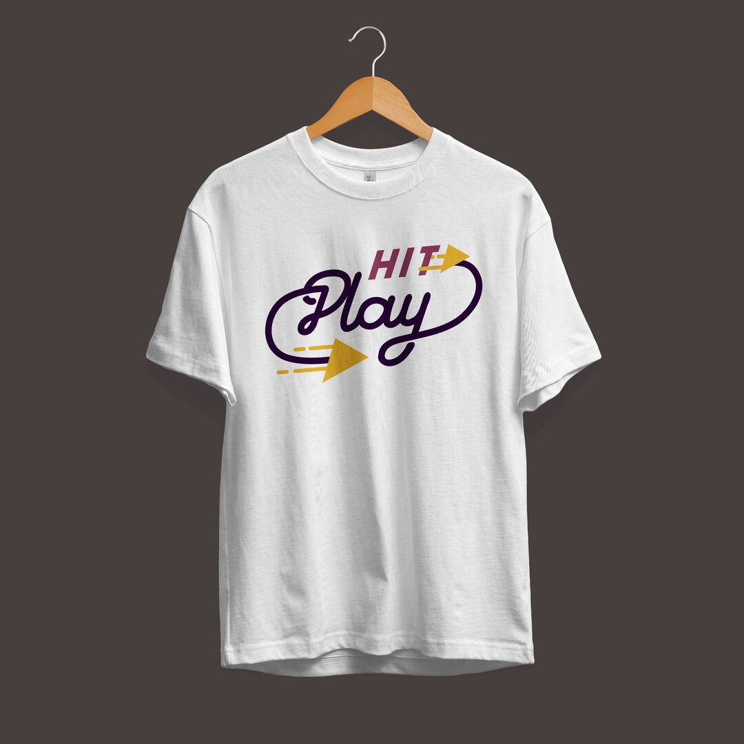 Hit Play Half Sleeve T-Shirt — Men