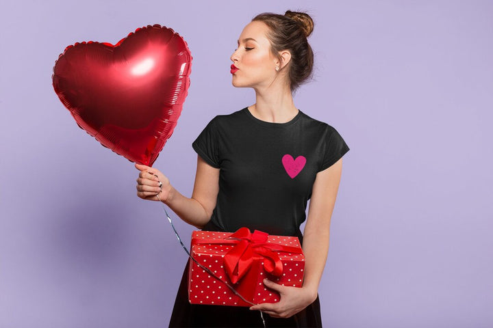Little Heart Valentines Half Sleeve Unisex T-Shirt #Pocket-design